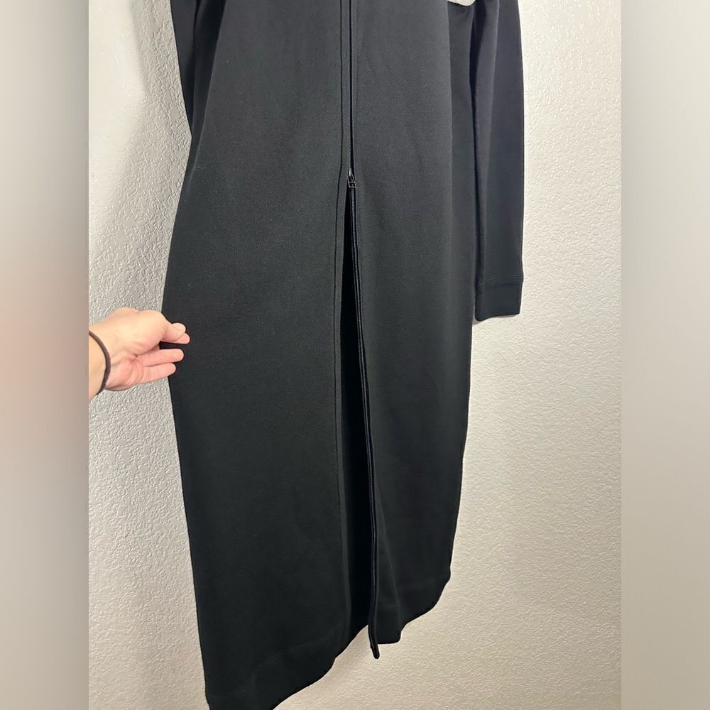 Moussy‎ Studiowear Double Zip Wool Blend Black Sweater Dress Jacket Monochrome - Picture 3 of 8